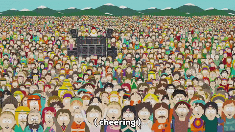 South Park Crowd Cheering Gif